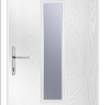 White door with a glass panel