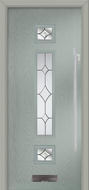 CONTEMPORARY VILAMOURA FLUSH AGATE GREY EXTERNAL COMPOSITE DOOR SET