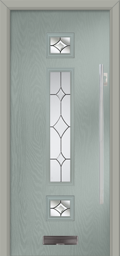 CONTEMPORARY VILAMOURA FLUSH AGATE GREY EXTERNAL COMPOSITE DOOR SET