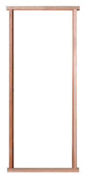 Wooden frame on a white background