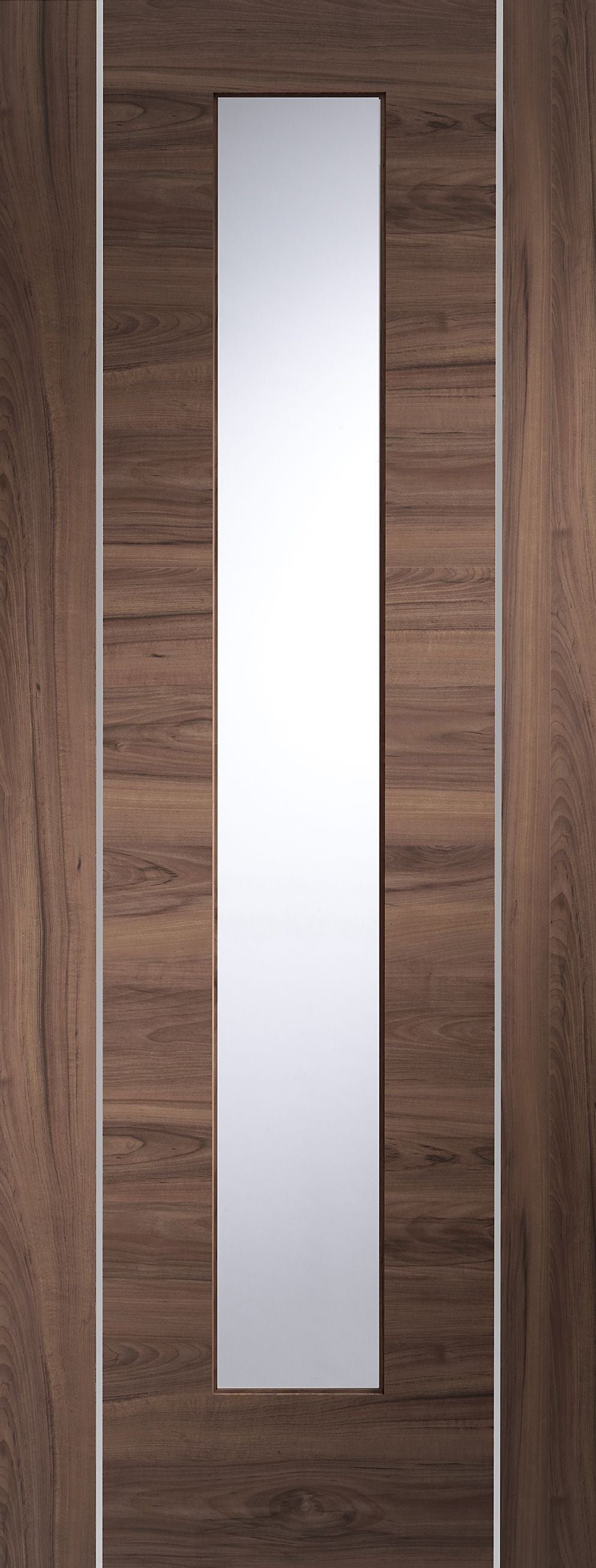 Forli Clear Glazed Walnut Internal Door