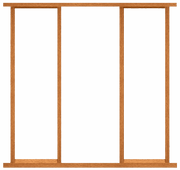 Wooden frame on a brown background