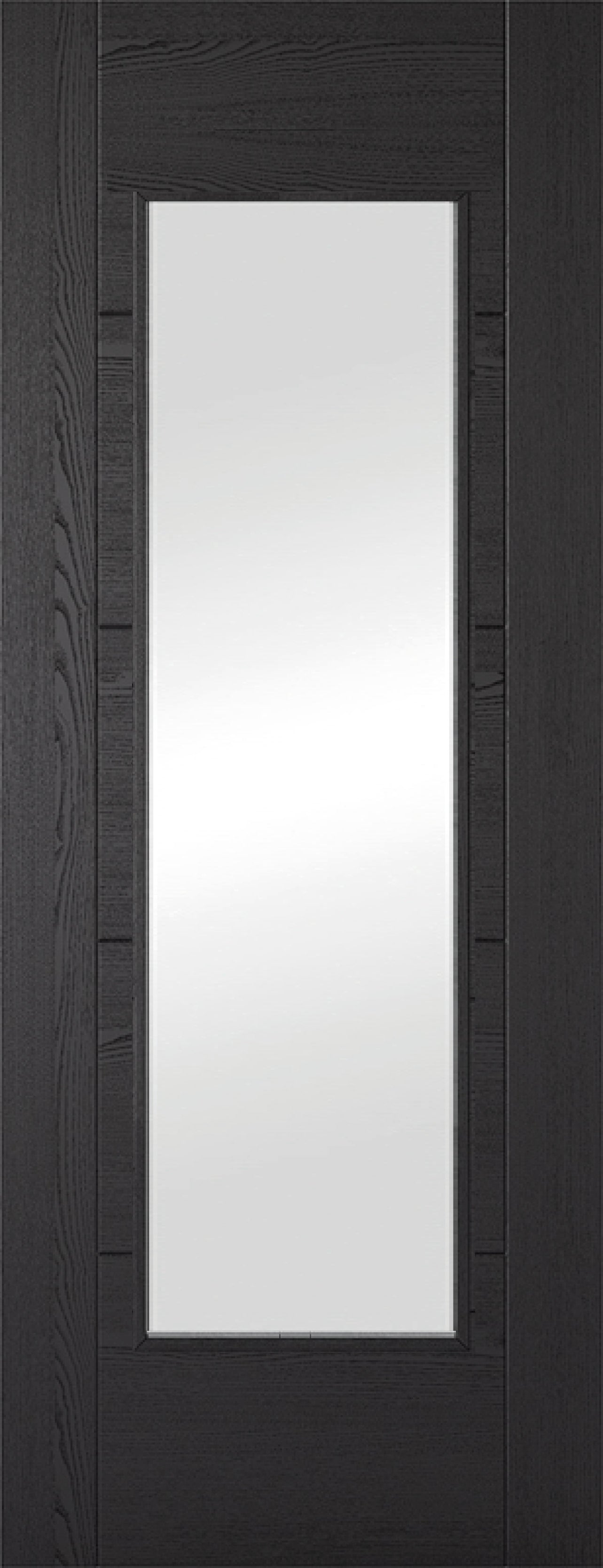 INTERNAL BLACK PREFINISHED OAK ISEO FIRE GLAZED DOOR
