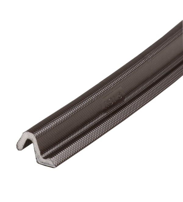 Weather strip with textured surface on a white background