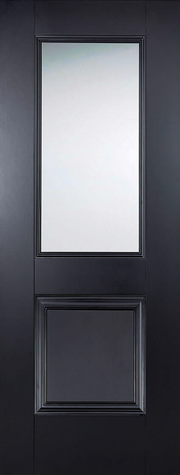 Black Arnhem Glazed 1L Primed Plus Internal Door