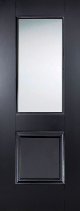 Black Arnhem Glazed 1L Primed Plus Internal Door