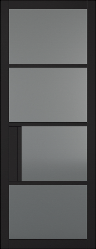 Black Chelsea Glazed 4L Tinted Prefinished Internal Door