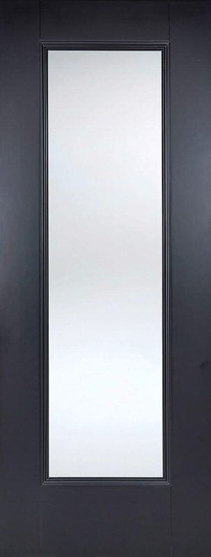 Black Eindhoven Glazed 1L Primed Plus Internal Door