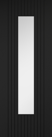 BLACK LAMINATE SYDNEY GLAZED INTERNAL DOOR