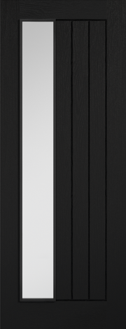 Black Mexicano Offset Glazed Prefinished Internal Door