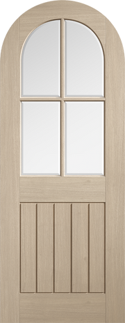 Blonde Oak Mexicano Arched Glazed Prefinished Internal Door