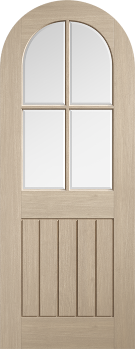 Blonde Oak Mexicano Arched Glazed Prefinished Internal Door