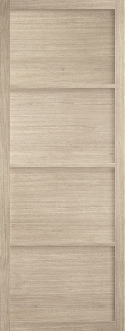 Wooden panel with horizontal slats