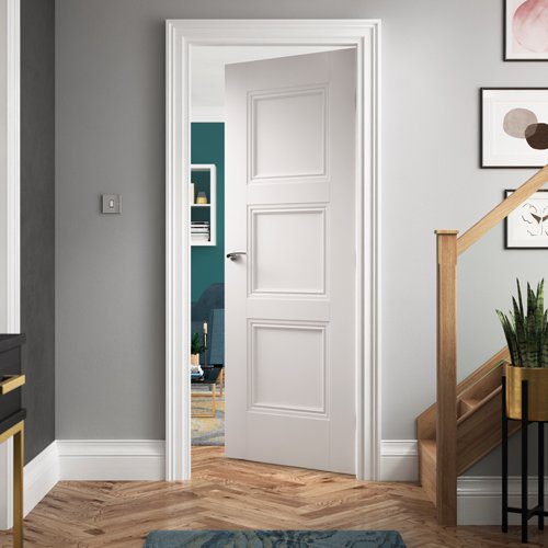 CATTON CLASSIC PANELLED WHITE PRIMED INTERNAL FIRE DOOR