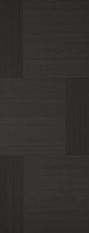 Charcoal black door on a white background 