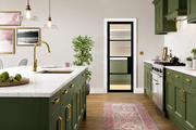 CIVIC BLACK REEDED GLASS INTERNAL DOOR