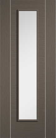 Chocolate Grey Alcaraz Long Light Glazed Prefinished Internal Door