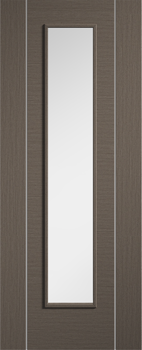 Chocolate Grey Alcaraz Long Light Glazed Prefinished Internal Door