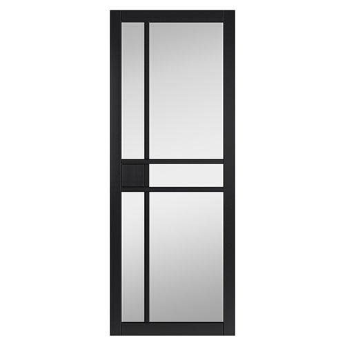 CITY BLACK GLAZED CLEAR GLASS INTERNAL DOOR