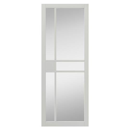 CITY WHITE GLAZED CLEAR GLASS INTERNAL DOOR