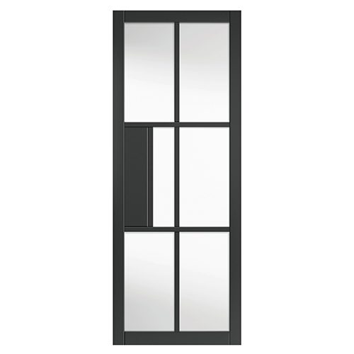 CIVIC BLACK CLEAR GLASS INTERNAL DOOR