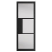 COSMO BLACK GLAZED CLEAR GLASS INTERNAL DOOR