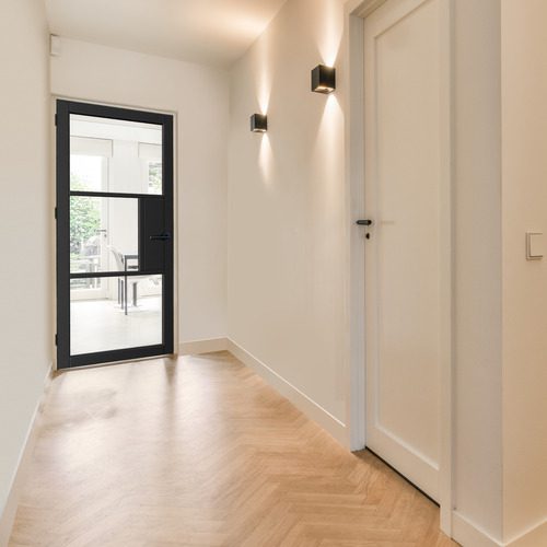 COSMO BLACK GLAZED CLEAR GLASS INTERNAL DOOR