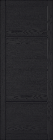 Dark wooden door with horizontal grain pattern