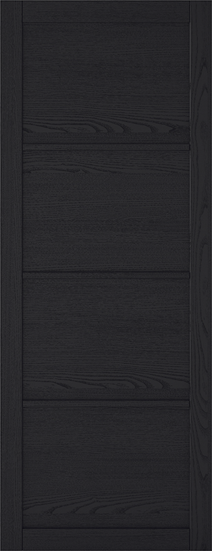 Dark wooden door with horizontal grain pattern