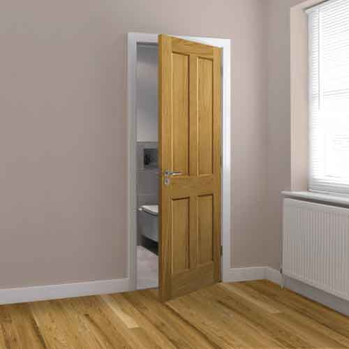 OAK DERWENT UNFINISHED CLASSIC STYLE INTERNAL FIRE DOOR