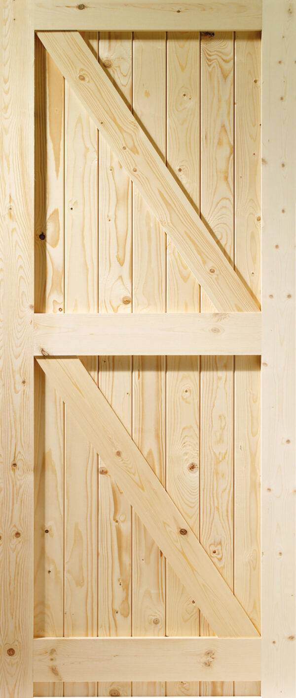 EXTERNAL PINE FRAMED LEDGED & BRACED GATE