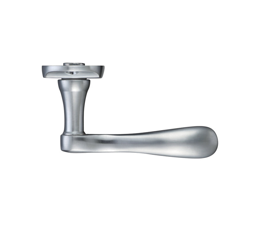 ZOO HARDWARE FULTON & BRAY ARUNDEL DOOR HANDLES ON BACKPLATE, SATIN CHROME - (SOLD IN PAIRS)