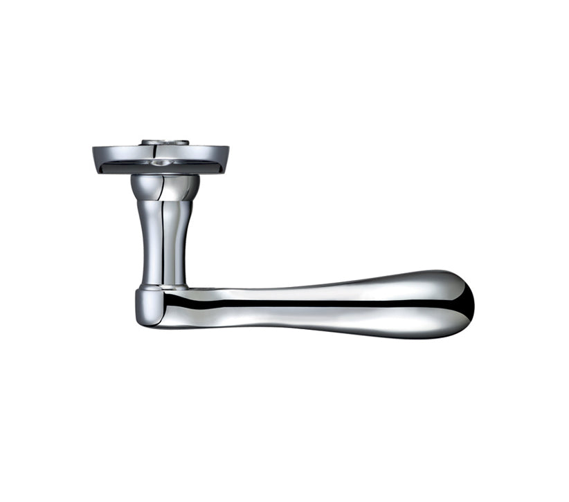ZOO HARDWARE FULTON & BRAY ARUNDEL DOOR HANDLES ON LONG BACKPLATE, POLISHED CHROME - (SOLD IN PAIRS)