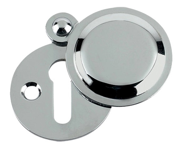ZOO HARDWARE FULTON & BRAY STANDARD PROFILE COVERED VICTORIAN ESCUTCHEON POLISHED CHROME - FB11CP