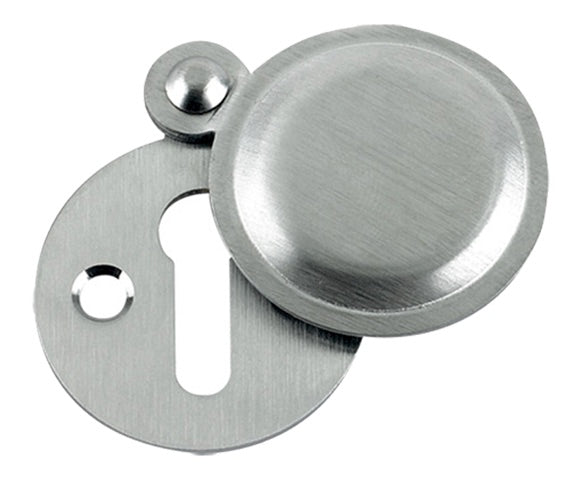 ZOO HARDWARE FULTON & BRAY STANDARD PROFILE COVERED VICTORIAN ESCUTCHEON SATIN CHROME - FB11SC