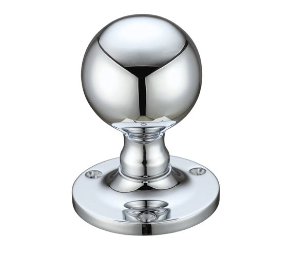 ZOO HARDWARE FULTON & BRAY BALL MORTICE DOOR KNOBS POLISHED CHROME – FB202CP (PAIR)