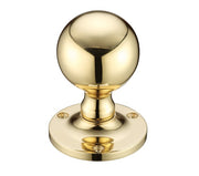 ZOO HARDWARE FULTON & BRAY BALL MORTICE DOOR KNOBS POLISHED BRASS – FB202 (PAIR)