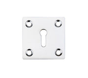 ZOO HARDWARE FULTON & BRAY STANDARD PROFILE SQUARE ESCUTCHEON POLISHED CHROME - FB26CP