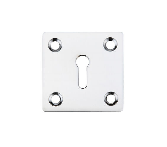 ZOO HARDWARE FULTON & BRAY STANDARD PROFILE SQUARE ESCUTCHEON POLISHED CHROME - FB26CP