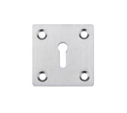 ZOO HARDWARE FULTON & BRAY STANDARD PROFILE SQUARE ESCUTCHEON SATIN CHROME - FB26SC