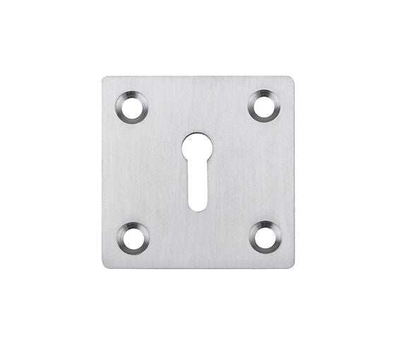 ZOO HARDWARE FULTON & BRAY STANDARD PROFILE SQUARE ESCUTCHEON SATIN CHROME - FB26SC