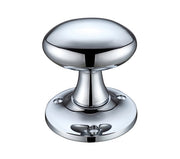 ZOO HARDWARE FULTON & BRAY OVAL MORTICE DOOR KNOBS POLISHED CHROME – FB500CP (PAIR)
