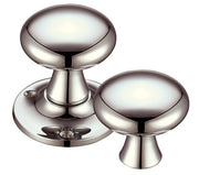 ZOO HARDWARE FULTON & BRAY MUSHROOM RIM DOOR KNOBS PVD STAINLESS NICKEL – FB501RPVDN (PAIR)