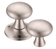 ZOO HARDWARE FULTON & BRAY MUSHROOM RIM DOOR KNOBS SATIN NICKEL – FB501RSN (PAIR)