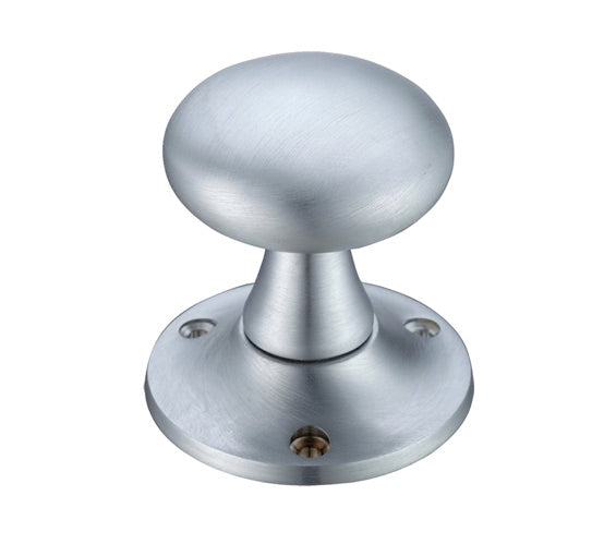 ZOO HARDWARE FULTON & BRAY MUSHROOM MORTICE DOOR KNOBS SATIN CHROME – FB501SC (PAIR)