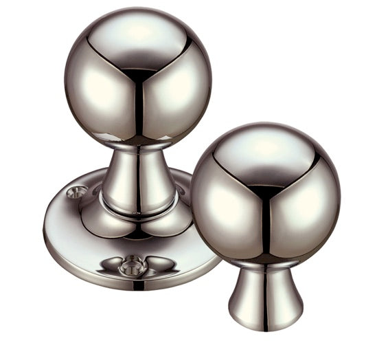ZOO HARDWARE FULTON & BRAY BALL RIM DOOR KNOBS PVD STAINLESS NICKEL – FB502RPVDN (PAIR)