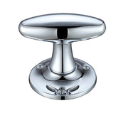 ZOO HARDWARE FULTON & BRAY EXTENDED OVAL MORTICE DOOR KNOBS POLISHED CHROME – FB503CP (PAIR)