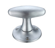 ZOO HARDWARE FULTON & BRAY EXTENDED OVAL MORTICE DOOR KNOBS SATIN CHROME – FB503SC (PAIR)