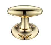 ZOO HARDWARE FULTON & BRAY EXTENDED OVAL MORTICE DOOR KNOBS POLISHED BRASS – FB503 (PAIR)