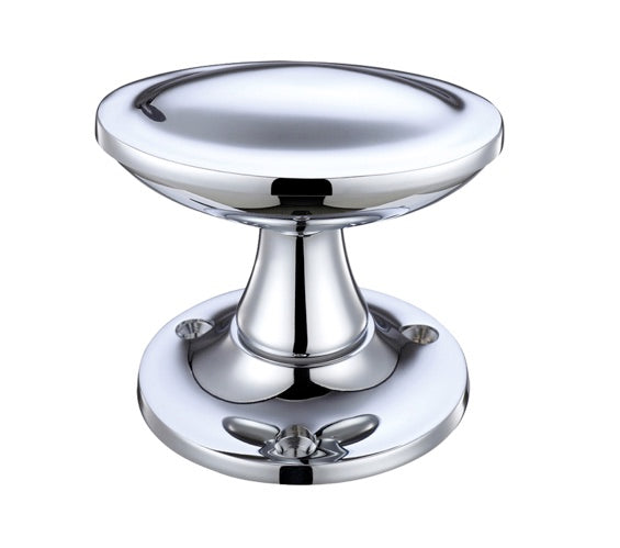 ZOO HARDWARE FULTON & BRAY OVAL STEPPED MORTICE DOOR KNOBS POLISHED CHROME – FB504CP (PAIR)